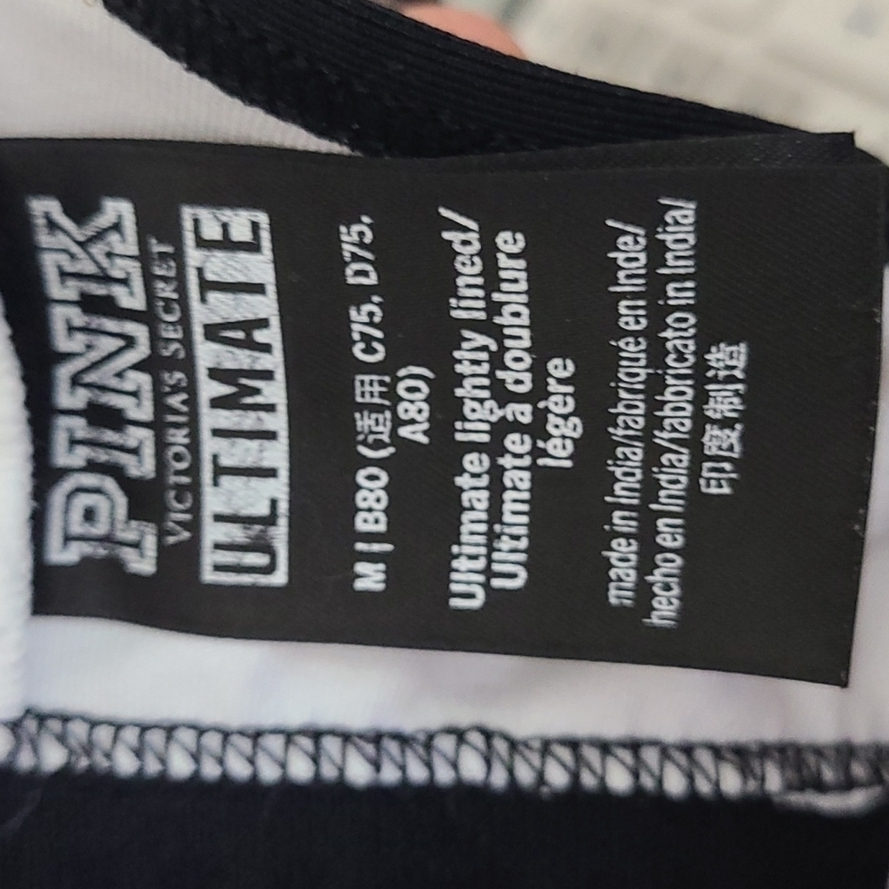 PINK Victoria Secret Ultimate Sport Bra White M - Picture 3 of 3